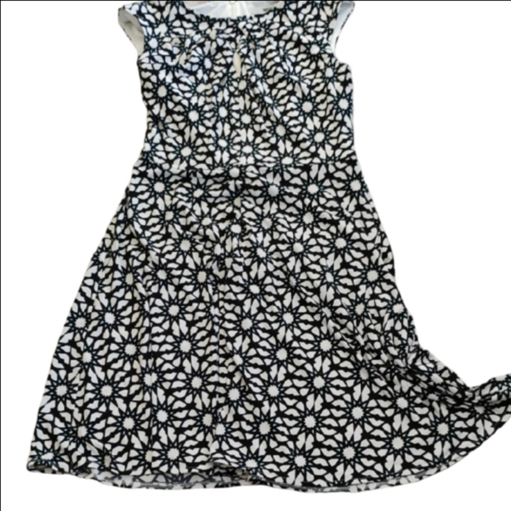 Wisp Black and White Pattern Women's Dress